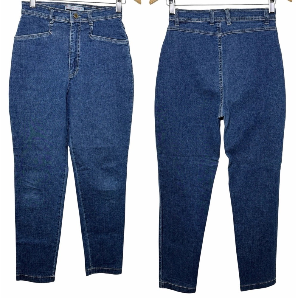 Vintage Gloria Vanderbilt Stretch Jeans Petite 6 High Rise Tapered Clean Back